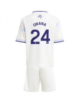 Billige Aston Villa Amadou Onana #24 Tredjedraktsett Barn 2025-26 Kortermet (+ Korte bukser)